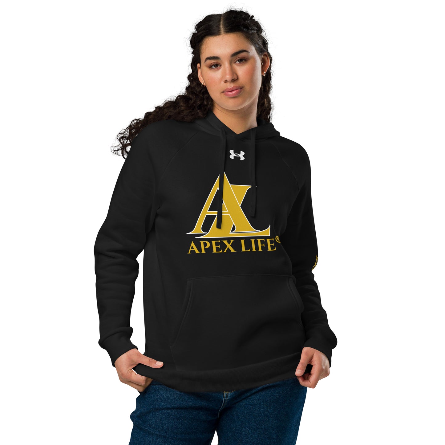 Black Apex Life® x Under Armour® unisex hoodie